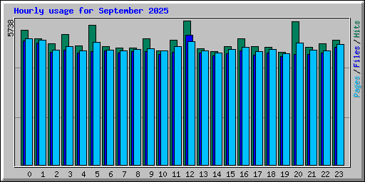 Hourly usage for September 2025