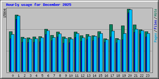 Hourly usage for December 2025