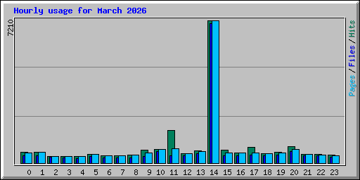 Hourly usage for March 2026